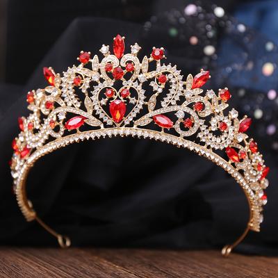 Европейский барочный сплав короны со стразами ювелирные изделия свадебная корона свадебная тиара