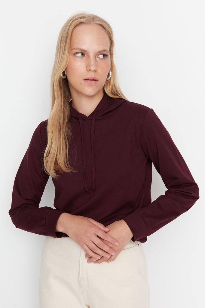 Женская модная стильная толстовка черная, стандартная, стандартная посадка, базовая тонкая вязаная толстовка с капюшоном