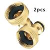 2PCS 3/4" To 1/2" Brass Hose Adapter Connector - Quick Water Tap To Pipe Fitting for Garden Faucets & Irrigation Systems