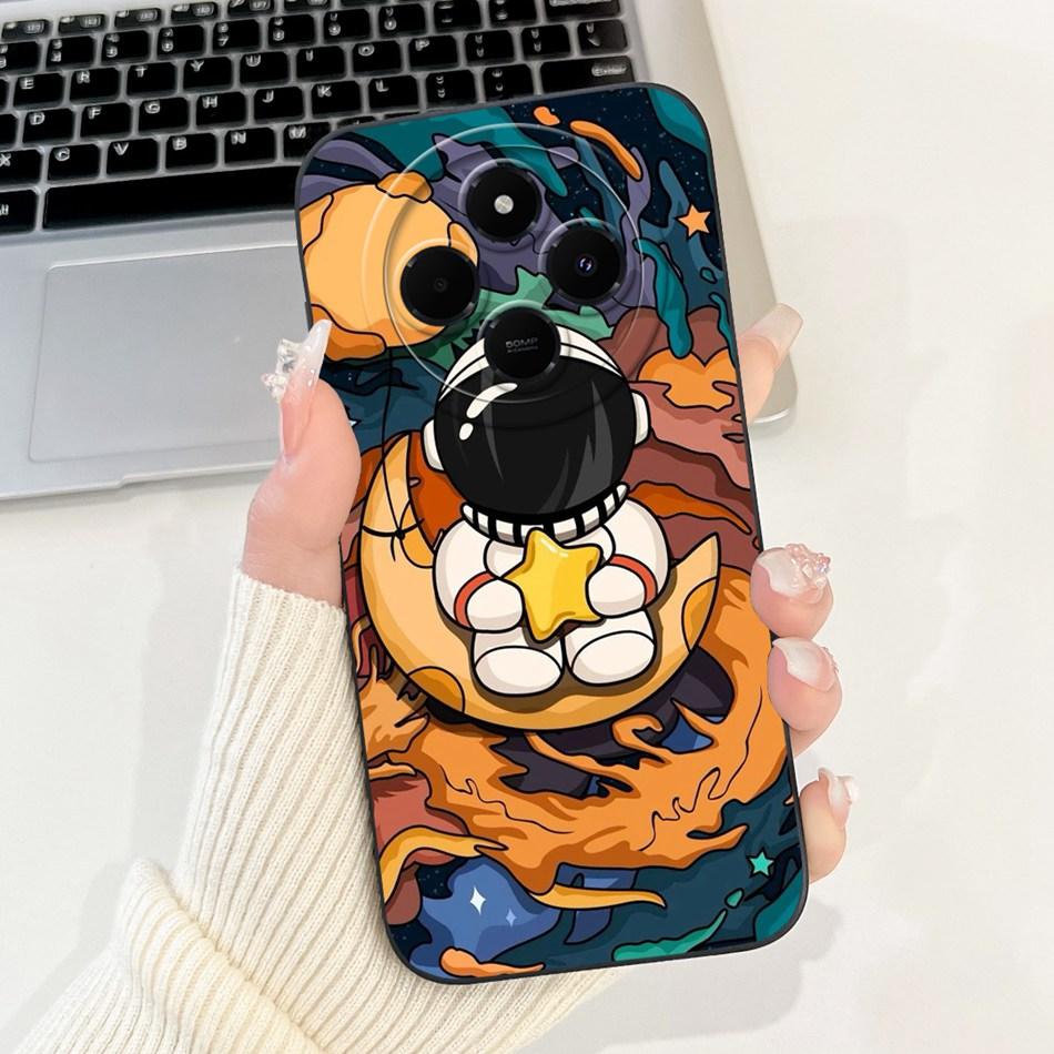 Мультяшный прозрачный чехол для телефона Xiaomi Redmi 14C 14R Мягкий силиконовый чехол с защитой объектива для Redmi 14C 14R
