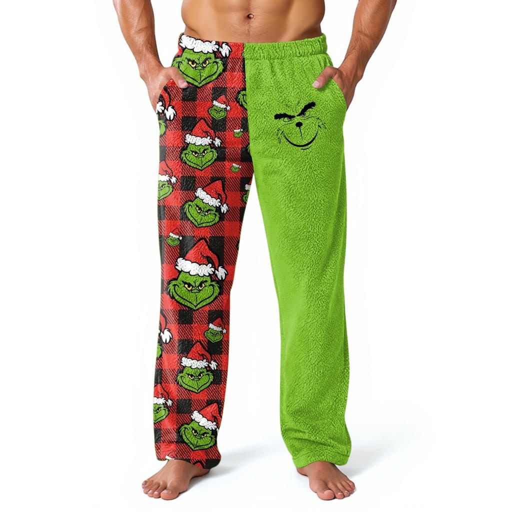 Mens Christmas Pajama Bottoms ComfyPants With Pockets Soft Loungewear Sleepwear Casual Holiday Pajamas Pant