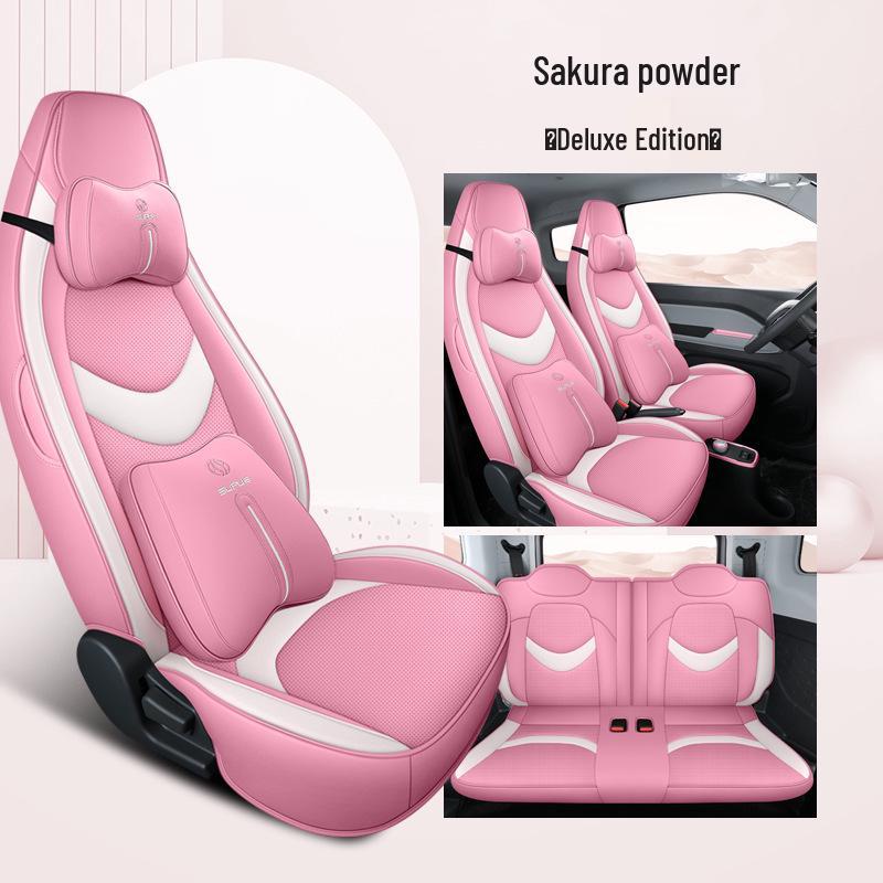 DJGY Chery QQ Ice Cream Car Seat Covers: Sporty Leather, Four-Season Cushion Set