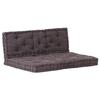VidaXL Pallet Floor Cushions 2 Pcs Cotton Anthracite