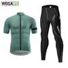 Велосипедные комплекты WOSAWE Мужские велосипедные костюмы с короткими рукавами из джерси с гелевой подкладкой Длинные брюки