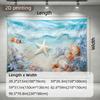 Aesthetic Ocean Beach Tapestry Wall Hanging Starfish Nautical Coastal Under the Sea Polyester Home Decor Art for Bedroom Bathroo