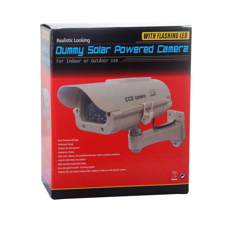 Имитация монитора Солнечная противоугонная имитационная камера Поддельная камера со светодиодной подсветкой