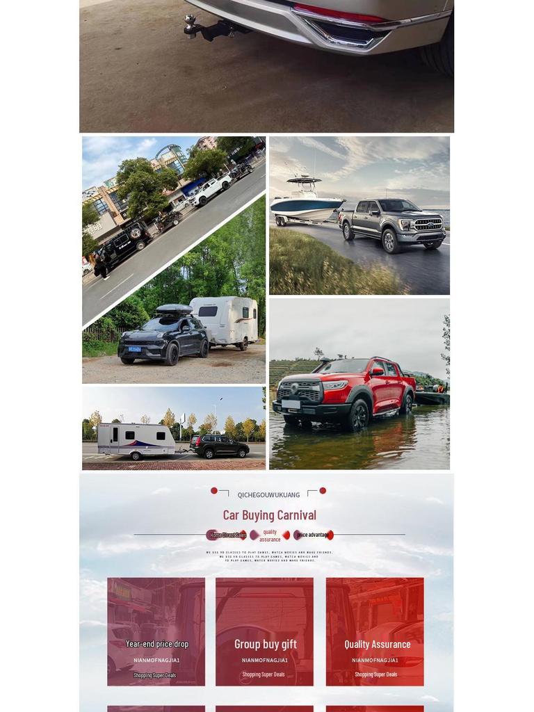 Suitable for Wei Pai Trailer Hitch: Towing Hook for Rogue, RV, Yacht, Flatbed, and Blue Mountain Trailers