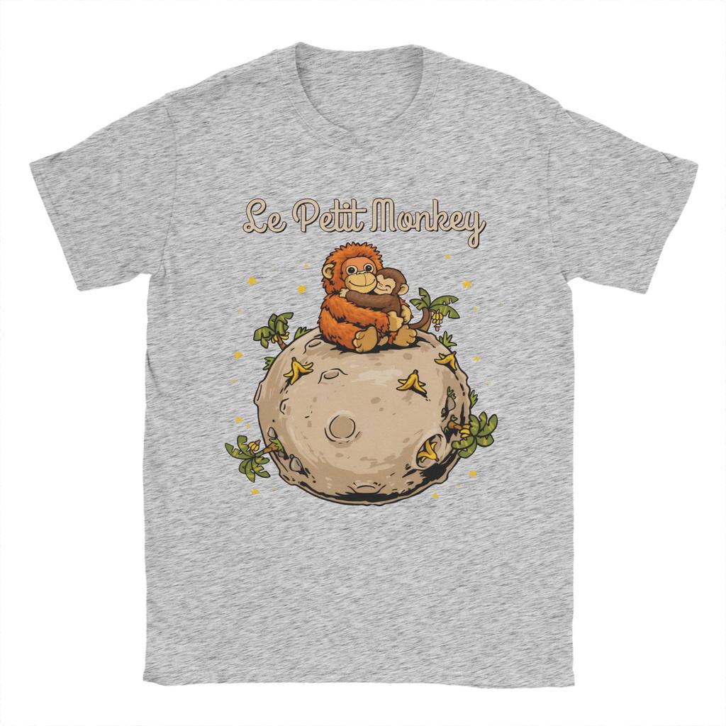 Cartoon Punch Monkey and OranMama T Shirt Unisex Women Pure Cotton Casual TShirts Tee Shirt Short Sleeve Tops Plus Size