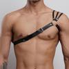 Мужская сексуальная кожаная портупея на грудь, гей BDSM бондаж клетка, эротическое белье, панк-рейв эротический аксессуар, фетиш одежда
