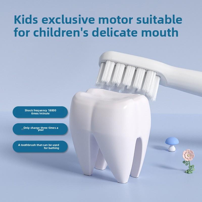 Электрическая зубная щетка Детская мультяшная зубная щетка Мягкая щетина Насадка-щетка Детская 5-15 лет Электрическая зубная щетка Зарядная модель