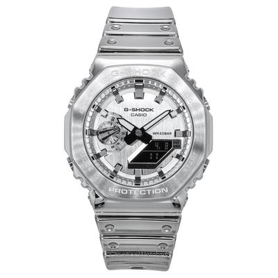 G-Shock G-Steel Fine Metallic Tough Silicone Strap Серый циферблат Кварцевые мужские часы GM-2100YM-8A 200M