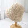 Fashion Breathable Bucket Hat Foldable Wide Brim Fisherman Hat Sun Protection Solid Color Sun Hat Women'S
