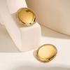 Xiaomi Vnox Chunky Earrings Cubic Zirconia Inlay For Women,Stainless Steel Large Smooth Round Stud Earrings,Girls Ear Jewelry Diner