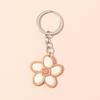 Aihua Hot New Handmade Knitted Keychain Keyring For Women Girl Cute Crocheted Flower Pendants Car Key Ring Handbag Charms Gifts