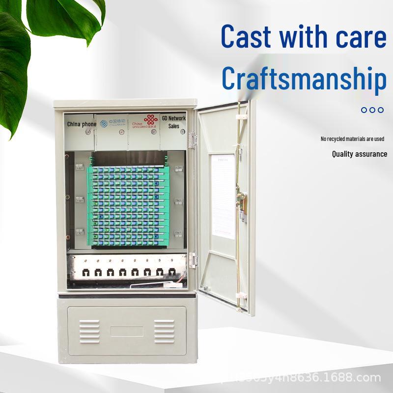 144-Core Floor-Standing Optical Cable Distribution Box with Four-Network Convergence