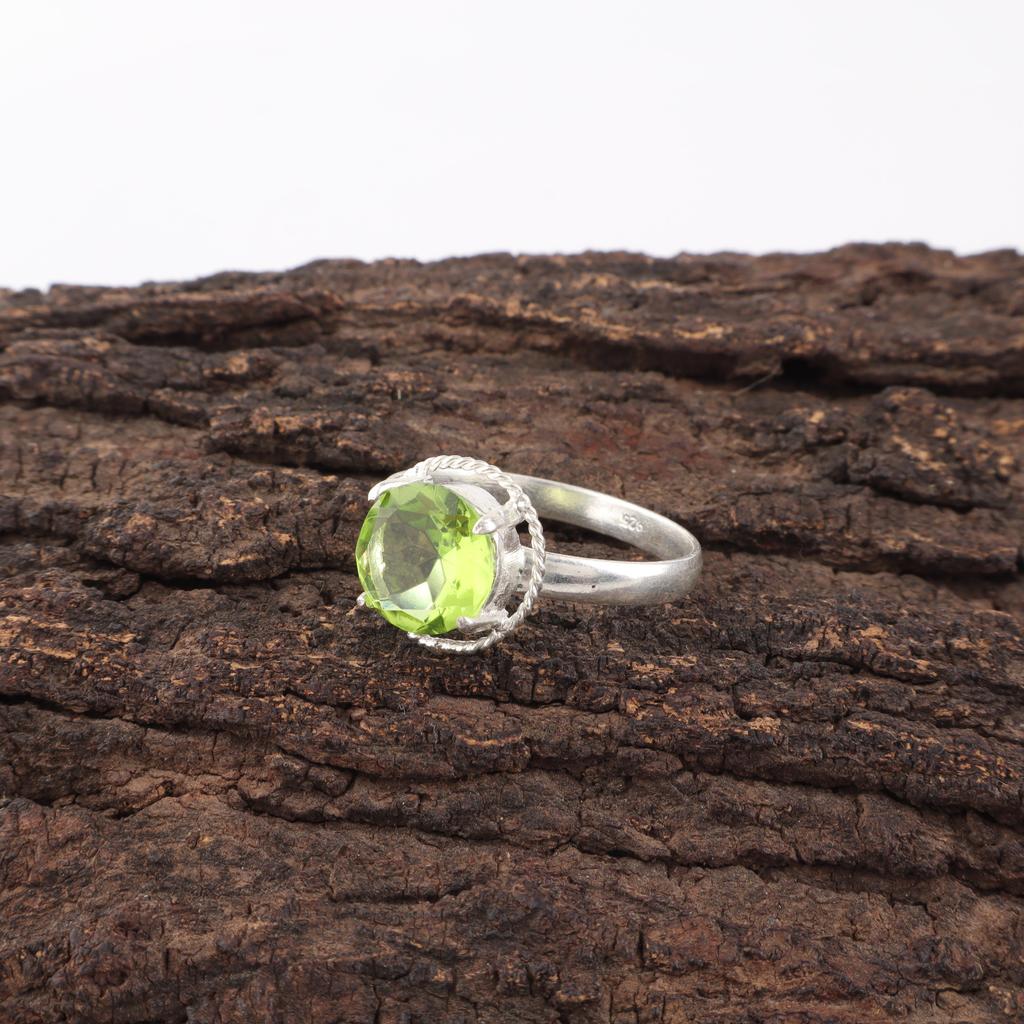 Glorious Peridot Ring Gemstone Jewelry, 925 Solid Sterling Silver Ring, Handmade Jewelry Birthstone Ring, Gift For Women