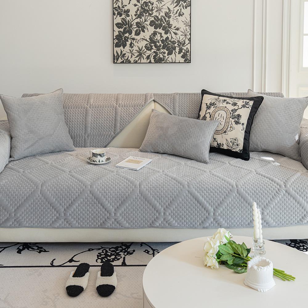 Зимняя хрустальная бархатная диванная подушка, новая легкая французская кремовая подушка в стиле тканевая кожаная диванная подушка