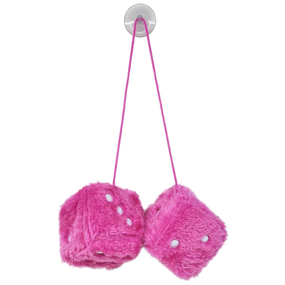 Пара плюшевых кубиков 7,5 см с точками, подвеска в виде кубиков для украшения интерьера автомобиля, зеркало заднего вида, подвесное украшение