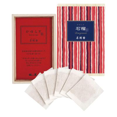 Kayuragi Pomegranate Pomegranate визитная карточка благовония 6 штук саше Nihon Kodo Сделано в Японии коробка Paulownia
