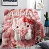 1 шт. Розовое фланелевое одеяло Hello Kitty с принтом, Высококачественное, Для всех сезонов, Декор для дома, Тепло и комфорт, Идеально для рождественских подарков