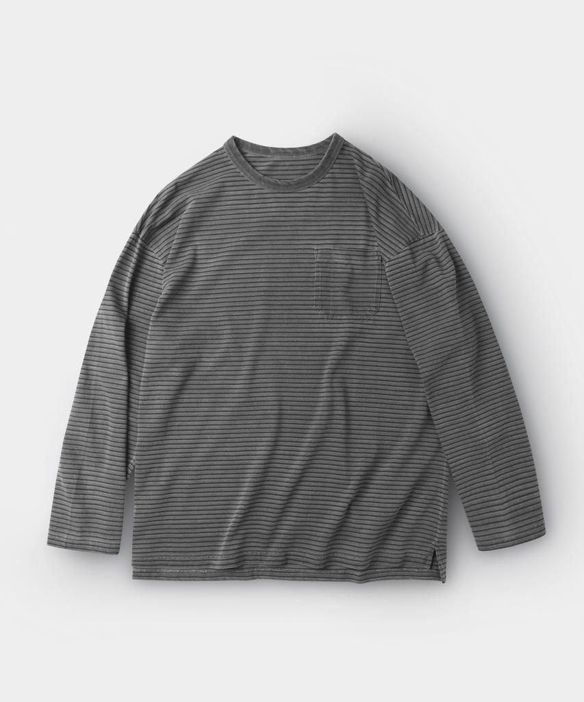 INDUST Pigment Fade Stripe Long Sleeve T-Shirt_3 Colors