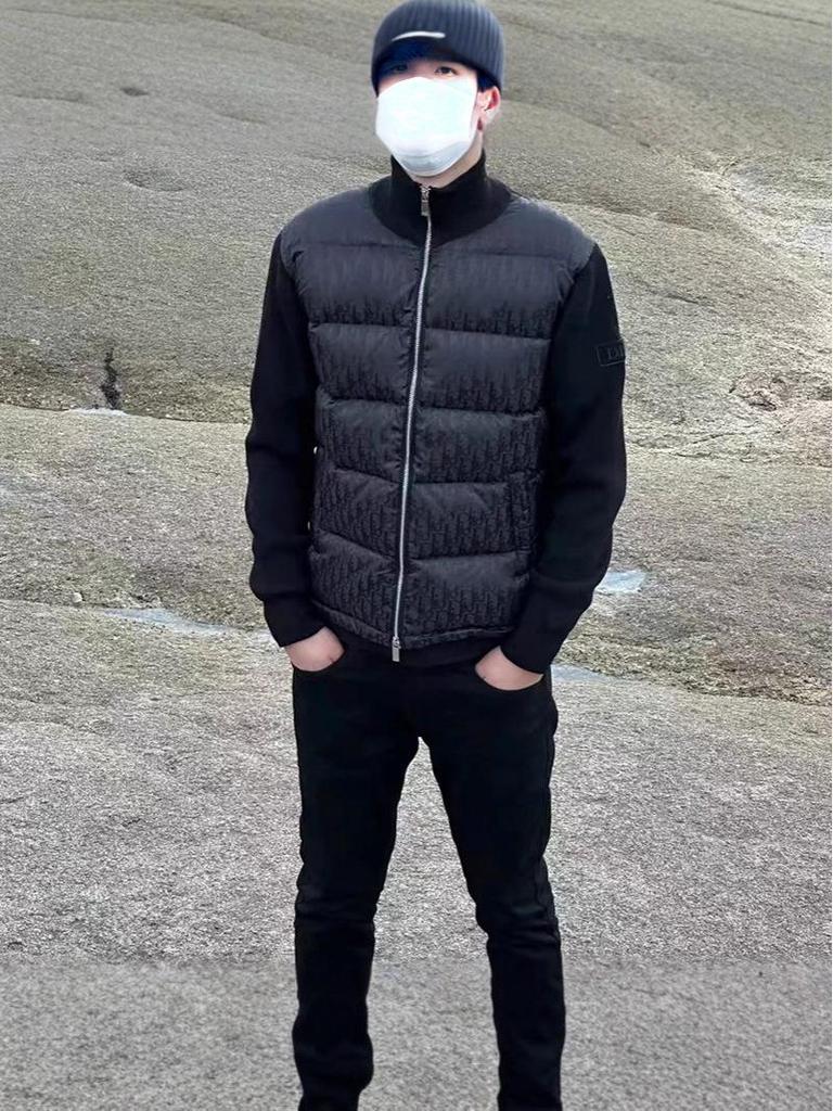 Мужская высококачественная вязаная пуховая куртка из шерсти с пэчворком из пуха белой утки, теплая верхняя одежда для осени/зимы