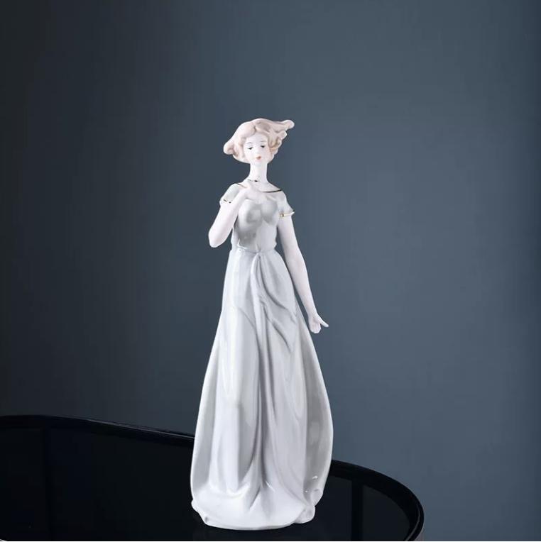 NooLim Элегантная керамическая фигурка богини – фарфоровая статуэтка для свадебного декора и домашних подарков