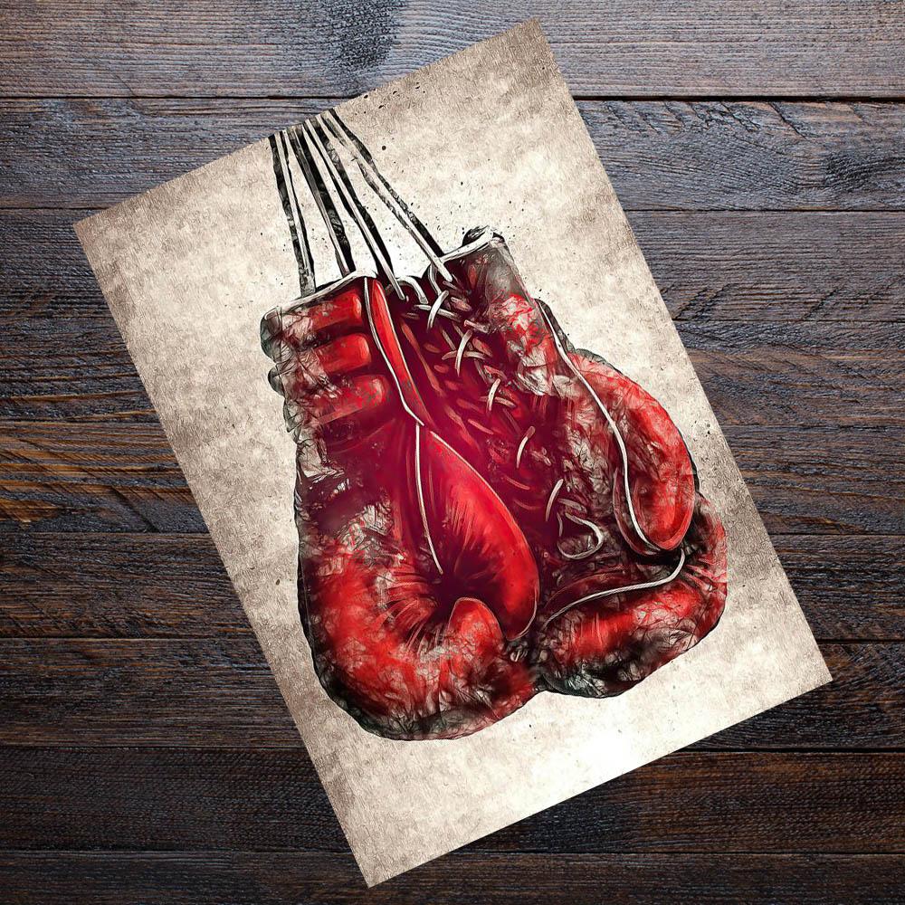 Граффити Боксерские Перчатки Украшение Фреска Спортивный Плакат Холст Картина Гостиная Стены Искусства Отпечатки для Современного Домашнего Декора Cuadros