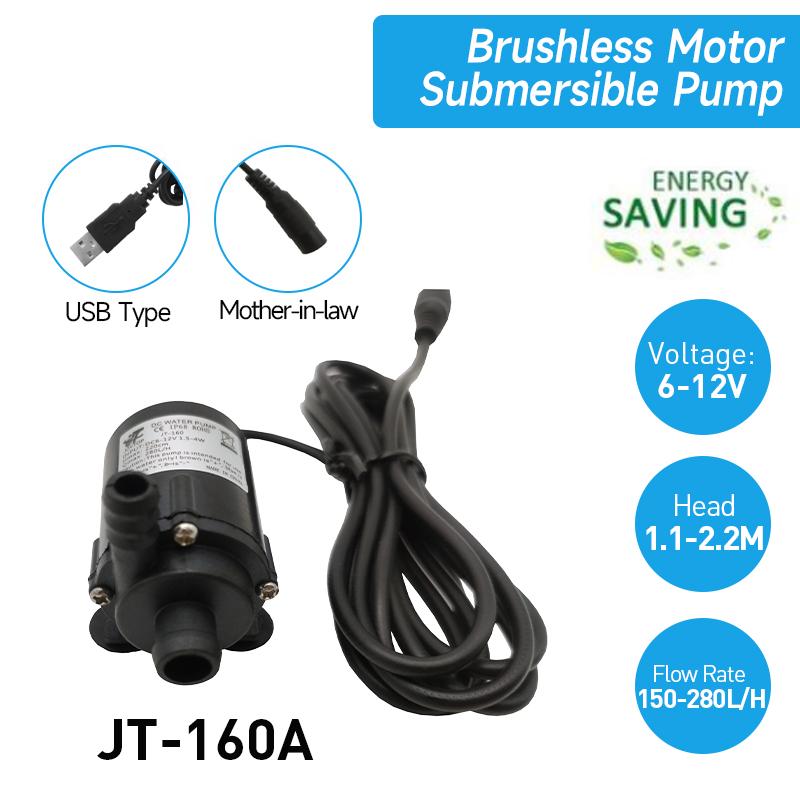 DC 6~12V 280L/H Микроаквариумный погружной водяной насос Мини-насос для аквариума 1.5~4W Макс. подъем 2.2M