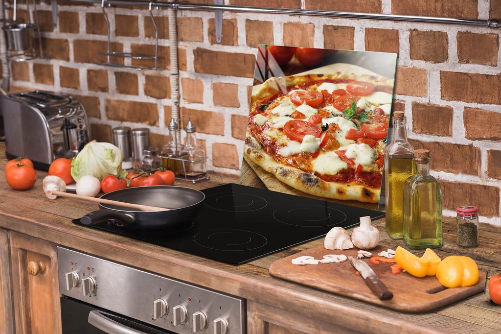 SZKLANA PŁYTA OCHRONNA NA KUCHENKĘ 50x52 PIZZA