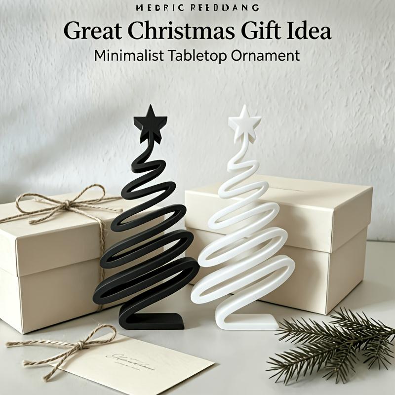 2Pcs 3D Printed Christmas Hanging Ornaments, Minimalist Festive Decor for Hallway Cabinet Living Room