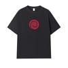 Kids Uchiha Clan Symbol Cotton T-Shirt,Boys Girls  Anime Printed Short Sleeve Tee, Minimalist Vintage Naruto Casual Children Top