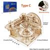 3D Wooden Puzzle Marble Run Set DIY Assemble Building Model Kits STEAM Educational Toys for Kids Adult Gifts, 3 Types