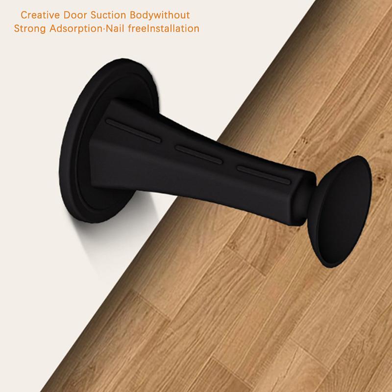 Door Stopper Silicone Mute Self Adhesive Door Bumper Door Suction Door Rear Retainer Wall Protectors Anti-Collision Door Holder