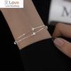 Fashion Star 925 Sterling Silver Charm Bracelet & Bangle Bead Chain Adjustable Charm Bracelet Women Wedding Party Gift