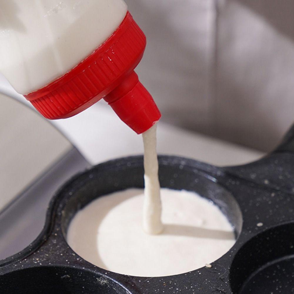 With Lid Batter Mixing Bottle 700ml Sauce Bottle Baking Tool Pancake Dispenser  Pancake