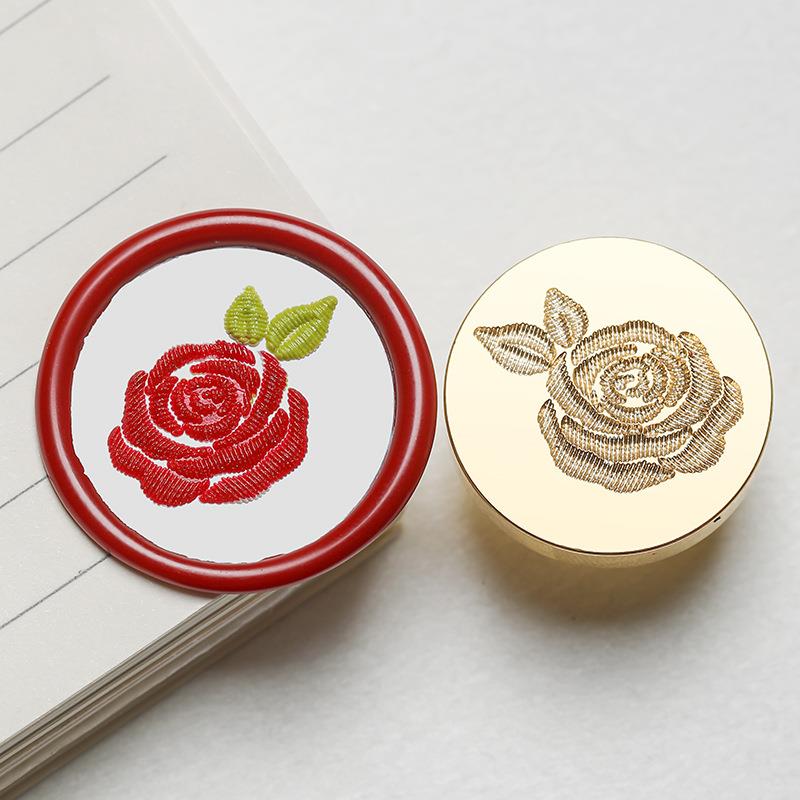 Plant Flowers Wax Seal Stamp Classic Sealing Wax Stamps Wedding Cards Decor Of Knit Rose Daisy Clover Tulips