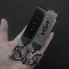 LYSH4 Leather Car Logo Metal Key Ring Anti-lost for Kia Ceed Sportage Picanto Cerato Seltos Soul Rio 3 4 5 2021 2020 Auto Accessories