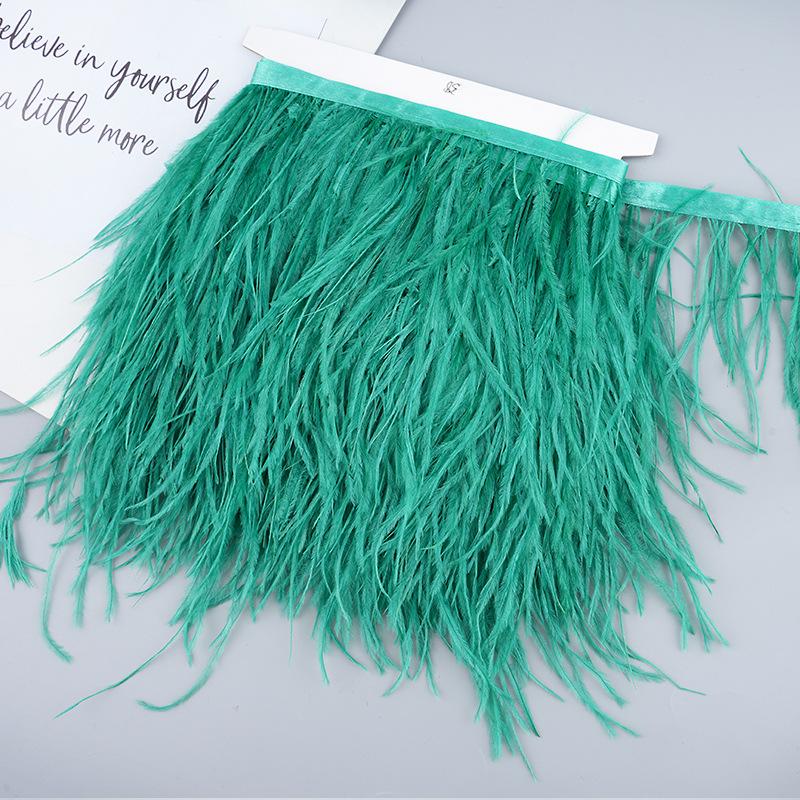 Diy Handmade Accessories Colorful Ostrich Feather Cloth Edge Decorative Accessories Clothing Accessories Wedding Skirt