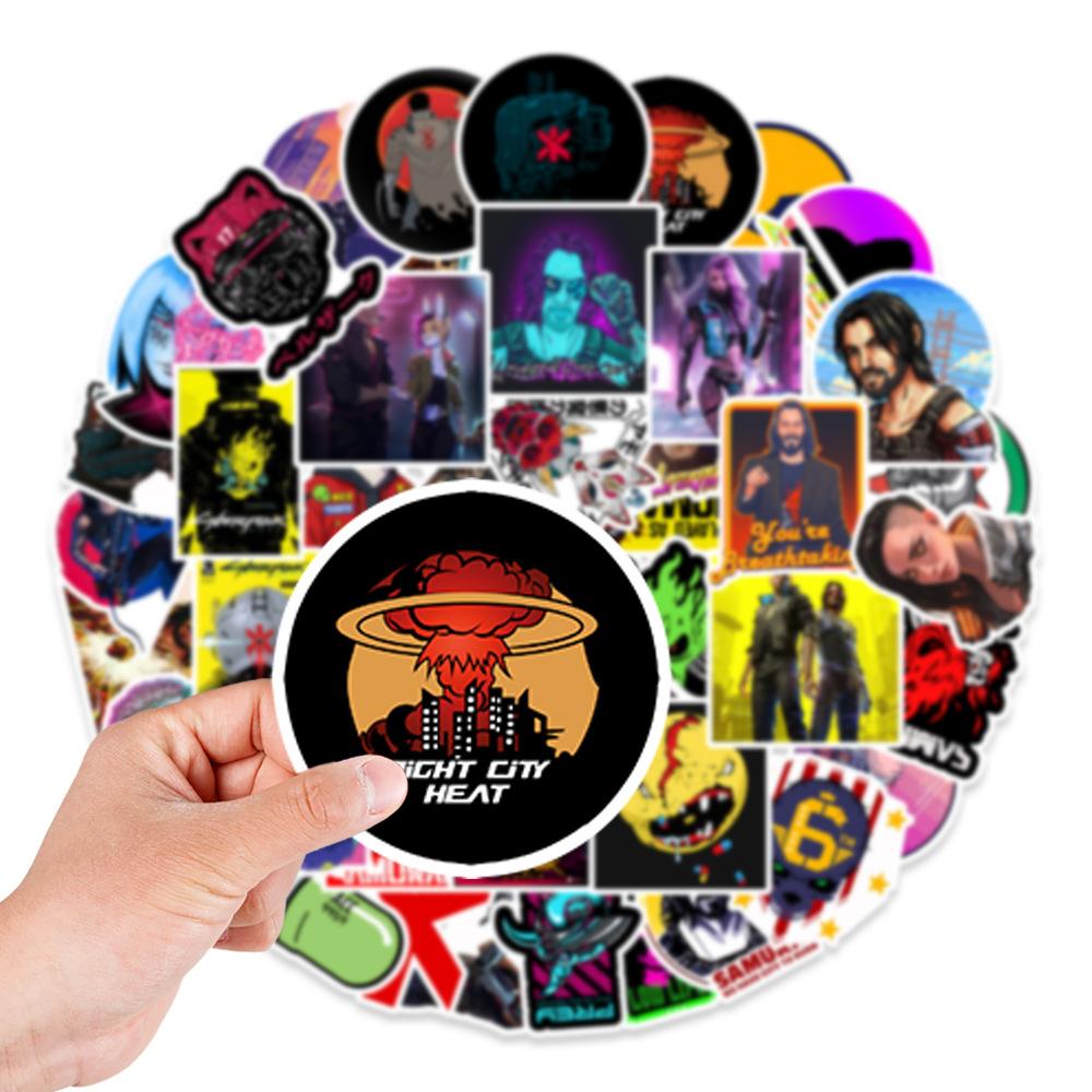 50 Игр Граффити Наклейки Беговел Мотоциклетный Шлем Скейтборд Декоративные Наклейки Креативный Ручной Аккаунт