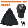 Универсальная ручка переключения передач для автомобиля + комплект чехла 5 / 6-ступенчатый рычаг ручного переключения передач Черная красная строчка PU кожа