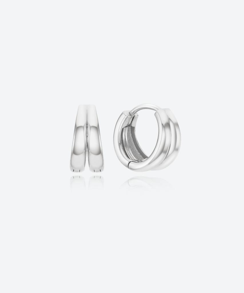Серьги-кольца Baradu 925 Double Bold