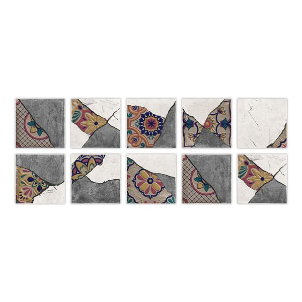 PVC Self-adhesive Sticker Waterproof DIY Tile Sticker Furniture Bathroom Kitchen Wall Stickers Removable Tile Stickers