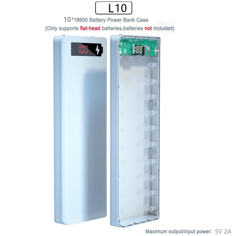 Сделай сам корпус для аккумуляторов 18650 для повербанка, коробка для хранения аккумуляторов повербанка, корпус для зарядки, 8X 10X 18650, интерфейс Type-C
