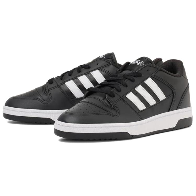 Adidas Break Start Synthetic Leather Trendy Comfortable Non-Slip Wear-Resistant Low-Top Skate Shoes Unisex Sneakers Black JR8151