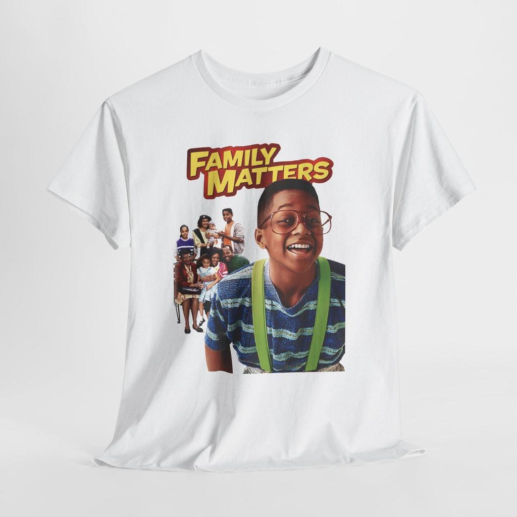 Family Matters 90's Comedy TV Show Men's Light Blue White Tees T-Shirt Size S-5XL
