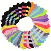 20 Pairs Of Teenager's Fashion Cute Pattern Low-cut Socks, Comfy & Breathable Soft & Elastic Thin Socks For Spring And Summer