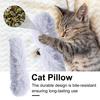 Плюшевая подушка для кошек, устойчивая к укусам, мягкая длинная подушка для домашних животных со звуковой бумагой, эмоционально успокаивающая
