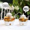 Термостойкий стеклянный чайник HANDUNYOU с подогреваемой подставкой
