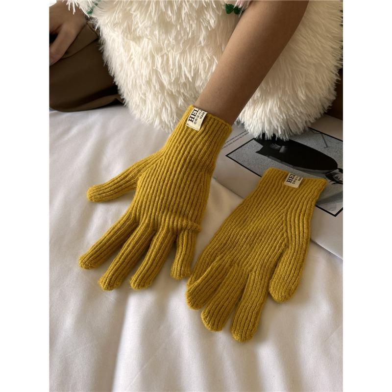 Осенне-зимние варежки из вязаной шерсти с открытыми пальцами и сенсорным экраном, новый стиль для женщин, теплые, для активного отдыха, для велоспорта